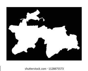 vector illustration of Tajikistan map