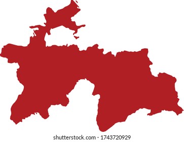 vector illustration of Tajikistan map