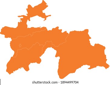 vector illustration of Tajikistan map