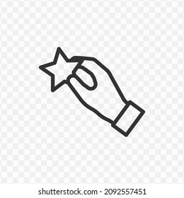 Vektorgrafik von Starsymbol in dunkler Farbe und transparentem Hintergrund (png).