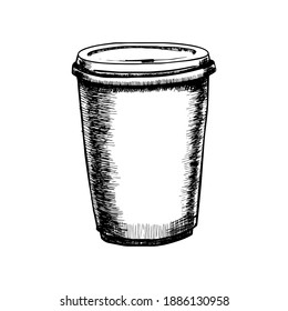 taza de papel de toma de ilustraciones vectoriales