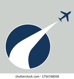 
Vektorgrafik.
Starten Sie die kreative Illustration des Flugzeugs aus.