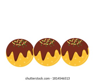 Vector illustration of takoyaki. Takoyaki is a local Japanese food