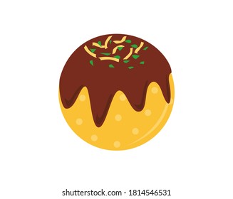 Vector illustration of takoyaki. Takoyaki is a local Japanese food