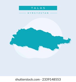 Vector illustration vector of Talas map Kyrgyzstan