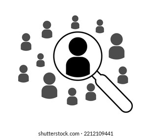 Vector Illustration Of Talent Acquisition Human Resources Icon On White Background.