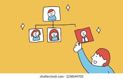 Ilustración vectorial del concepto de gestión de talentos.