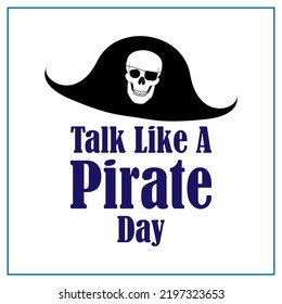 vector illustration for talk like pirate day