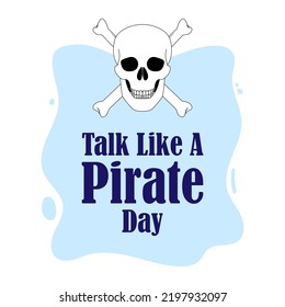 vector illustration for talk like pirate day