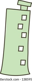 Ilustración vectorial de un edificio alto