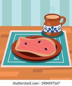 Vector illustration tamal for Virgin of Candelaria day 