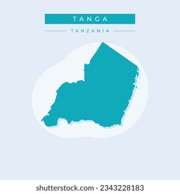 Vector illustration vector of Tanga map Tanzania