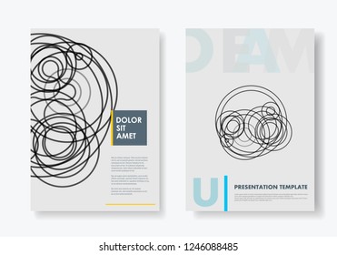 Vector illustration tangled lines on white background