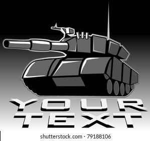 vector illustration of tank