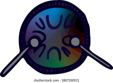 vector illustration of tank drum