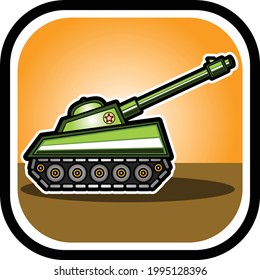 Vector Illustration Of A Tank Ground Combat Vehicle