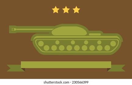 Vector illustration of Tank Icon flat style