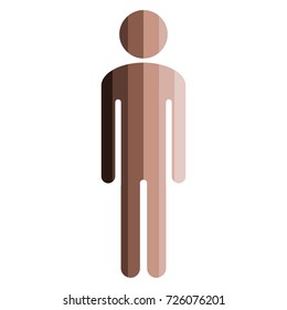 vector illustration: tanned person