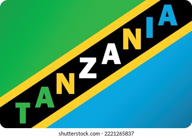 Vector illustration Tanzania country banner