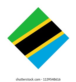 vector illustration of Tanzania flag