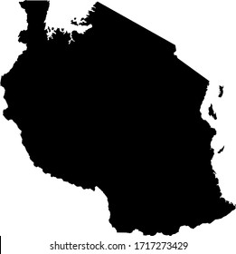 vector illustration of Tanzania map
