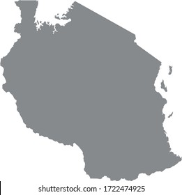 vector illustration of Tanzania map