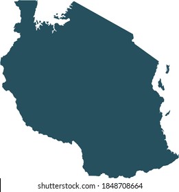 vector illustration of Tanzania map