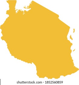 vector illustration of Tanzania map