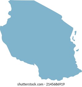 Vector illustration of Tanzania map