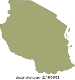 Vector illustration of Tanzania map