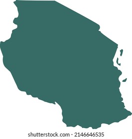 Vector illustration of Tanzania map