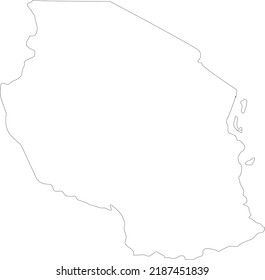 Vector illustration of Tanzania map