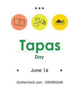 vector illustration for tapas day in June