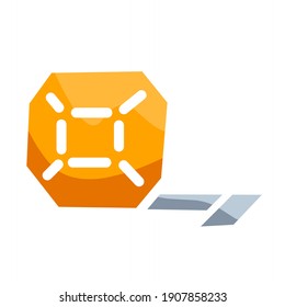 Vektorgrafik von Bandmesssymbol, Meter.  Illustrationen für Arbeiter, Werkzeuge, Ausrüstung, Handwerker.  flach minimalistisches Design eps10.