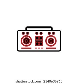 Vector illustration of a tape recorder, perfect for symbols, logos, icons, brochures, posters, mascots, etc