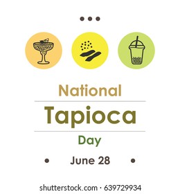 vector illustration for tapioca day in June