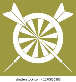Vector illustration of target and arrows for darts. Sports theme. Design for banner, poster or print.