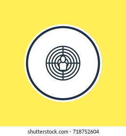 Vector Illustration Of Target Audience Outline. Beautiful Advertising Element Also Can Be Used As Aiming Element.