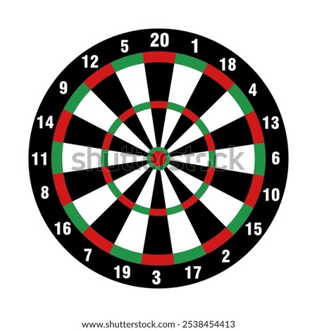 Vector illustration target, challenge, objective icon. competitive advantage symbol. successful shot in the darts target. isolated on white background.