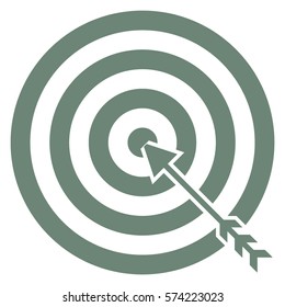 Vector Illustration of Target Icon in gray
