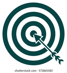 Vector Illustration of Target Icon in Green
