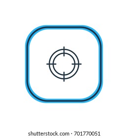 Vector Illustration Of Target Outline. Beautiful Athletic Element Also Can Be Used As Sniper  Element.
