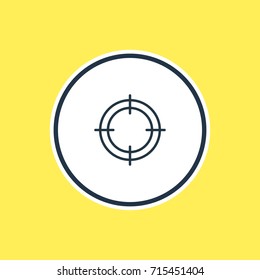Vector Illustration Of Target Outline. Beautiful Fitness Element Also Can Be Used As Sniper  Element.