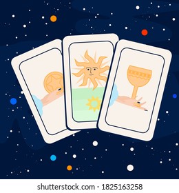 vector illustration of a Tarot card