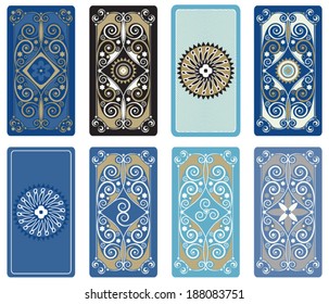 Vector illustration for Tarot cards. Vector template for playing cards