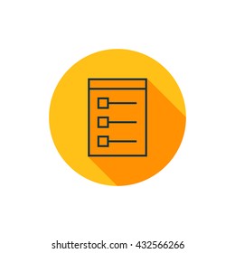 Vector illustration of task list icon