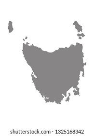 vector illustration of Tasmania map