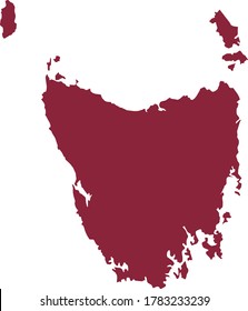 vector illustration of Tasmania map