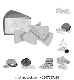 Vector illustration of taste and cooking logo. Set of taste and seasonin vector icon for stock.