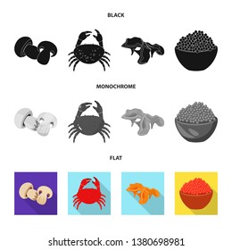 Vector illustration of taste and product icon. Collection of taste and cooking stock vector illustration.